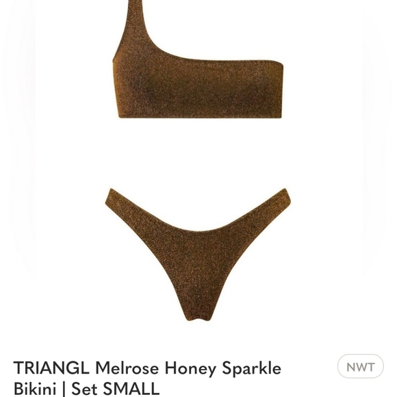 TRIANGL Melrose gold honey sparkle lurex  Bikini Set photo sample s - Picture 6 of 6
